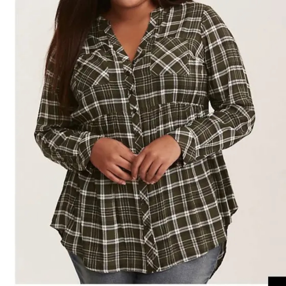 Torrid Size 2 Ema Babydoll Tunic - high low hem